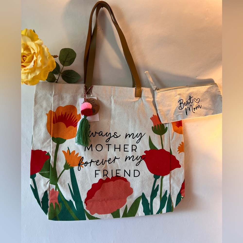 Canvas Tote Bag and Pouch set